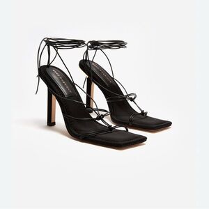 Good American Cage Slanted Sandals